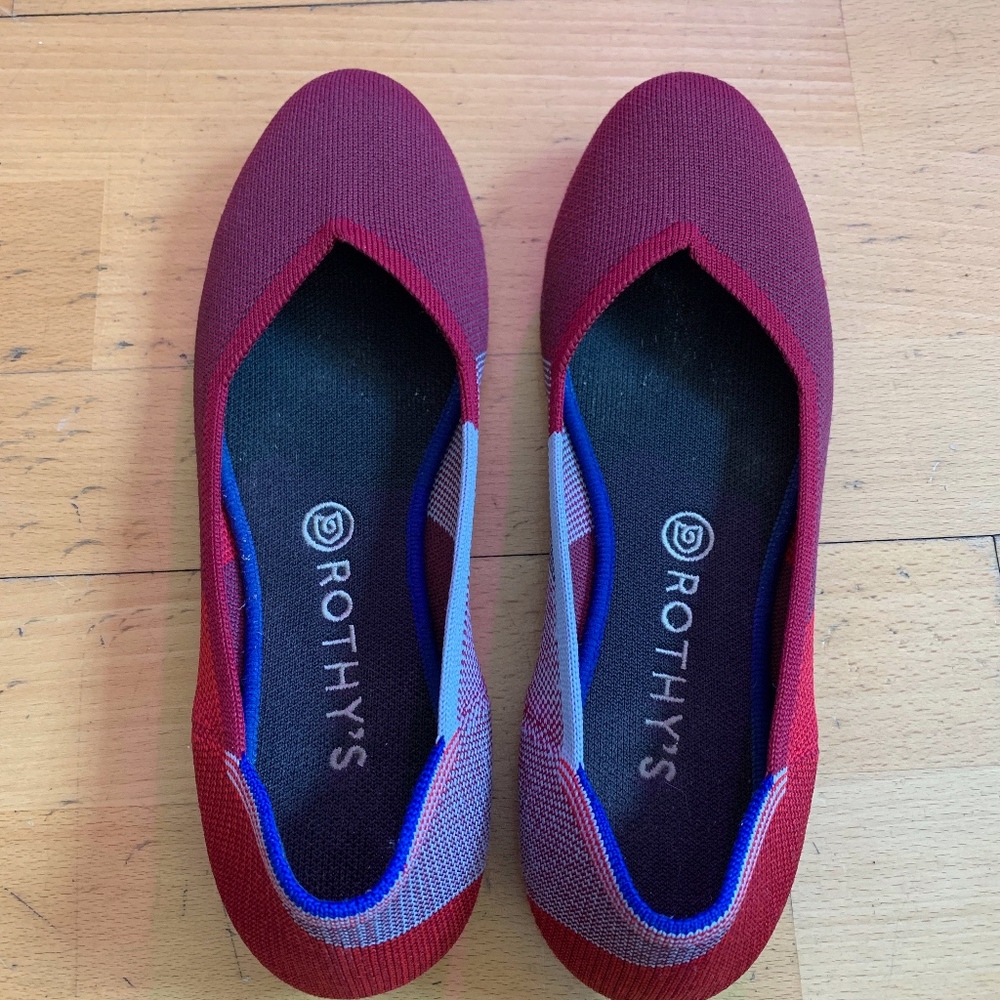Rothy's Berry Colorblock Flat Size 10